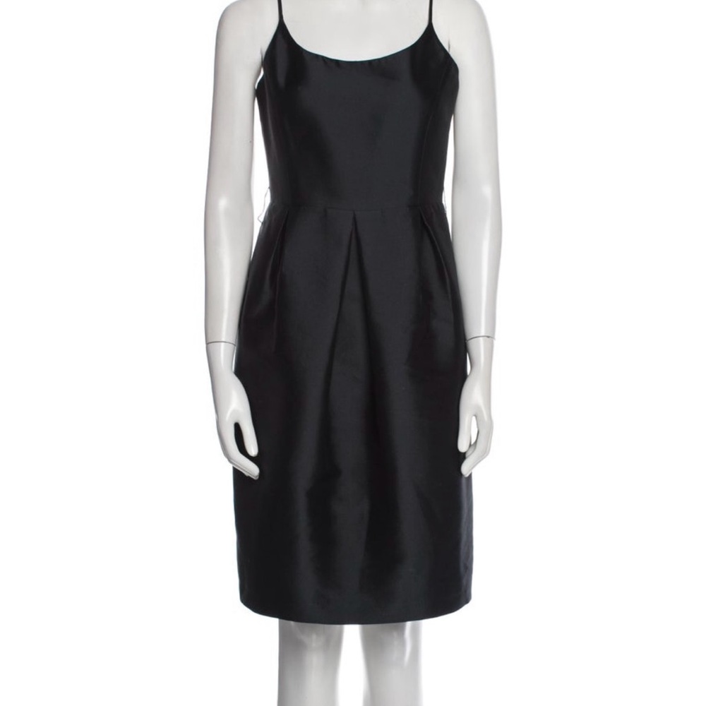 Michael Kors Scoop Neck Midi Dress in Black